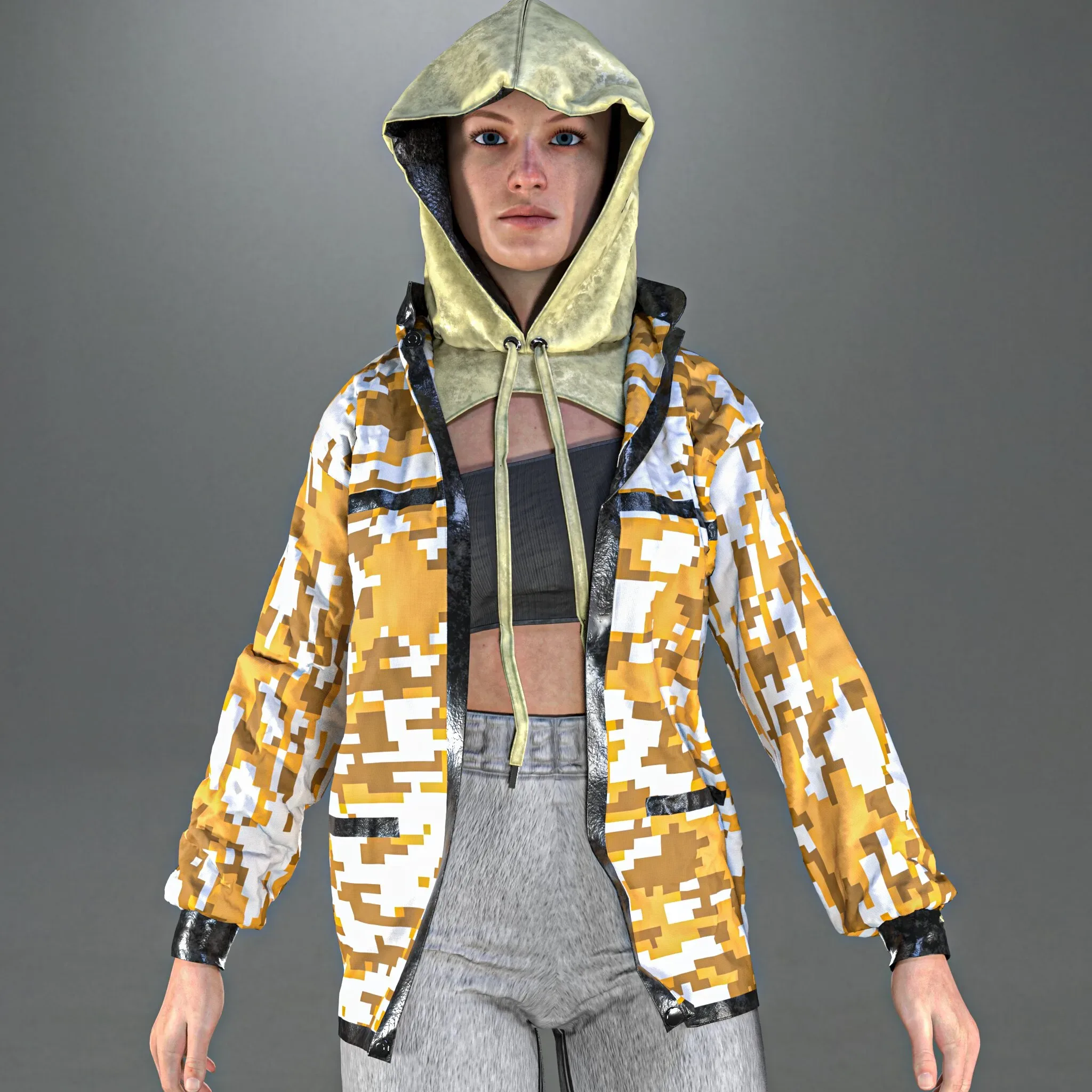 Hip-Hop No.3 (Marvelous Designer & Clo3d & FBX & OBJ & Texture)