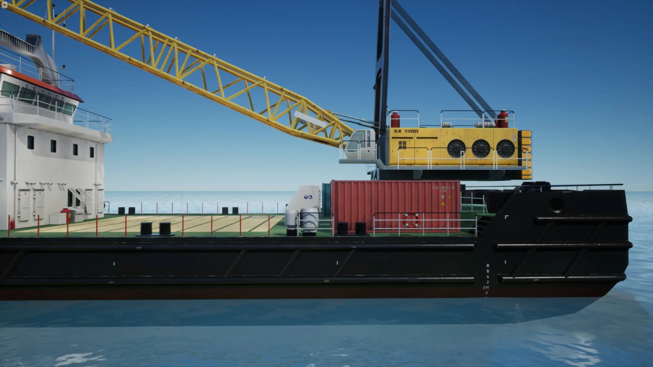 Crane Barge - game model