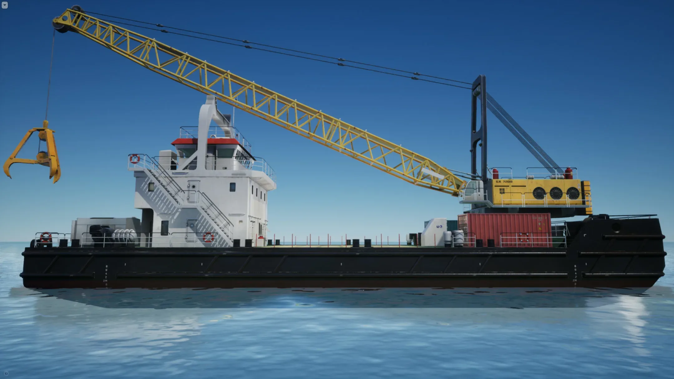 Crane Barge - game model