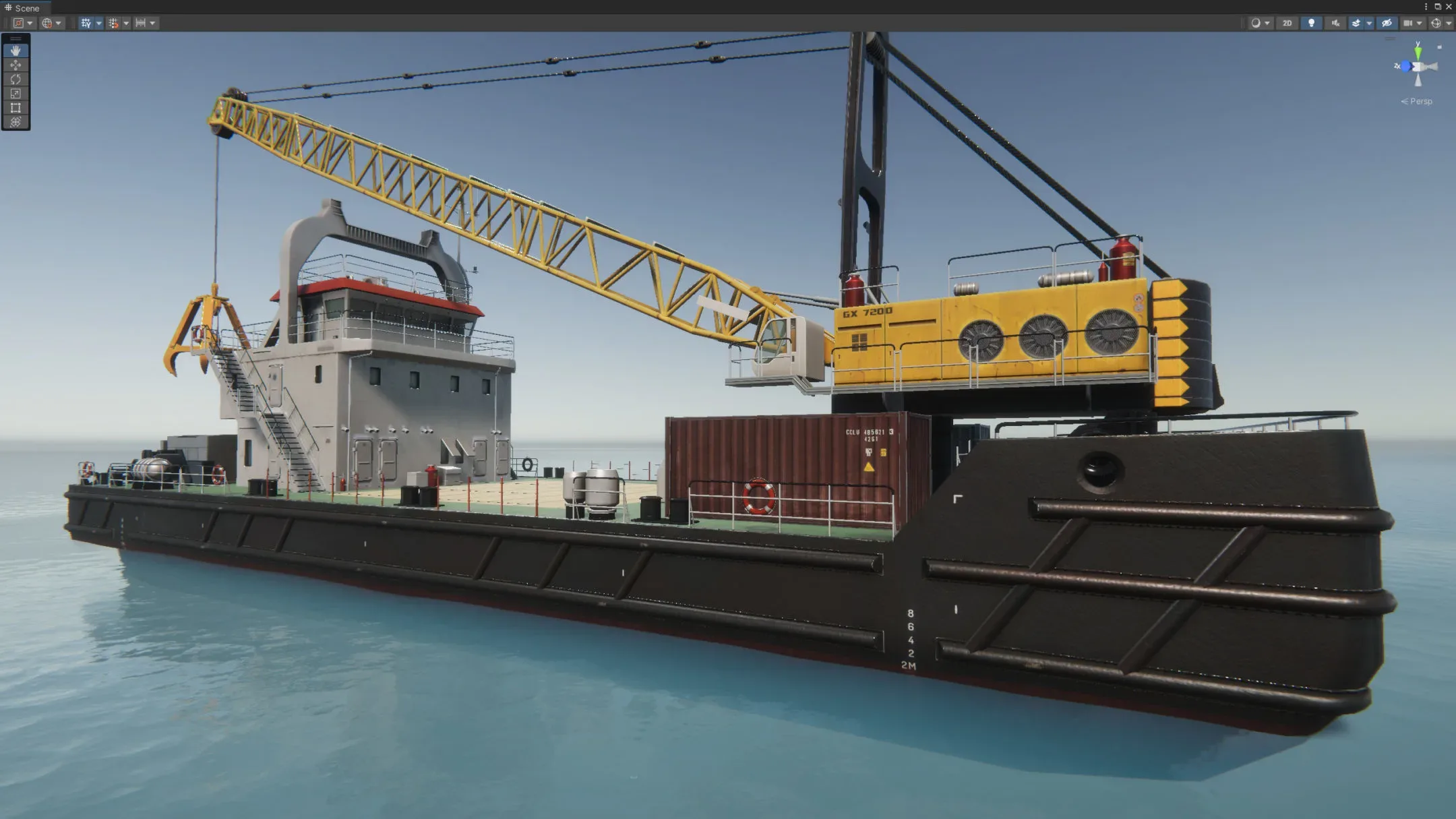 Crane Barge - game model