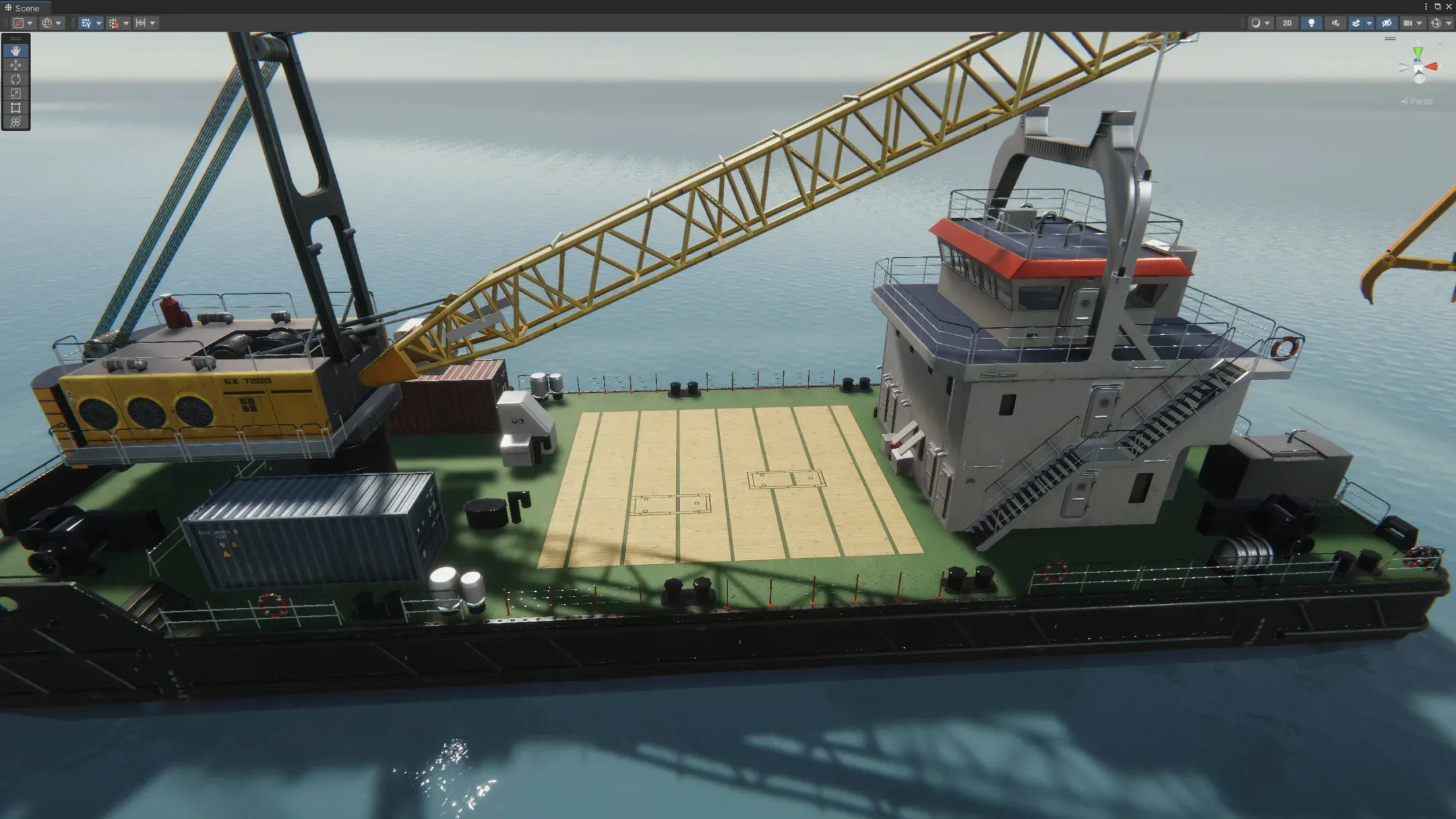 Crane Barge - game model