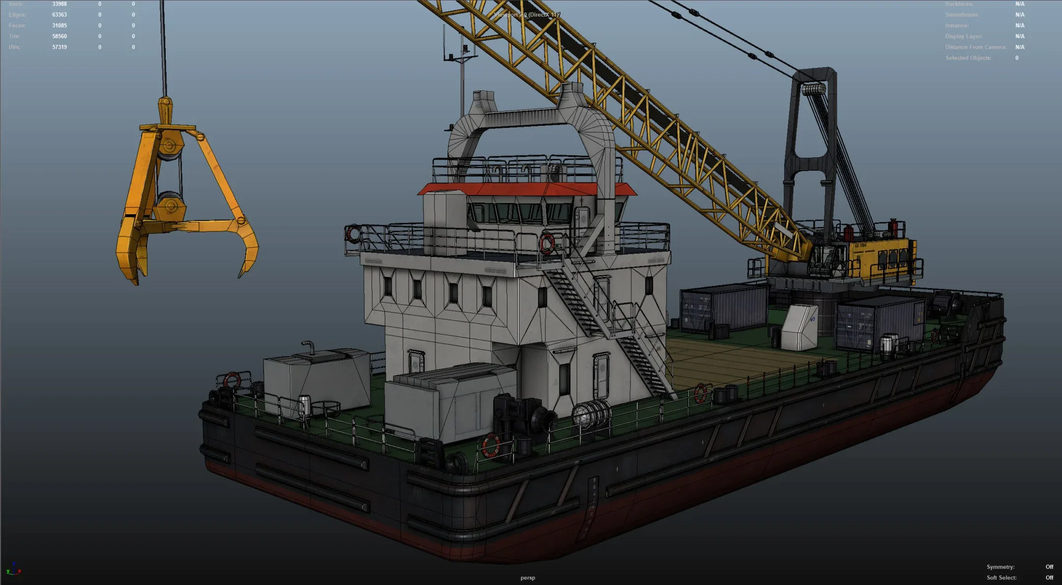 Crane Barge - game model