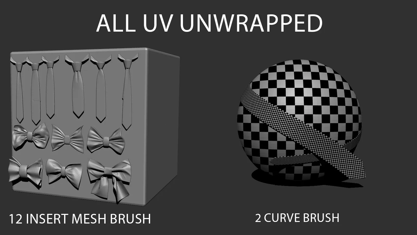 zbrush tie IMM brush bundle + 3d formats