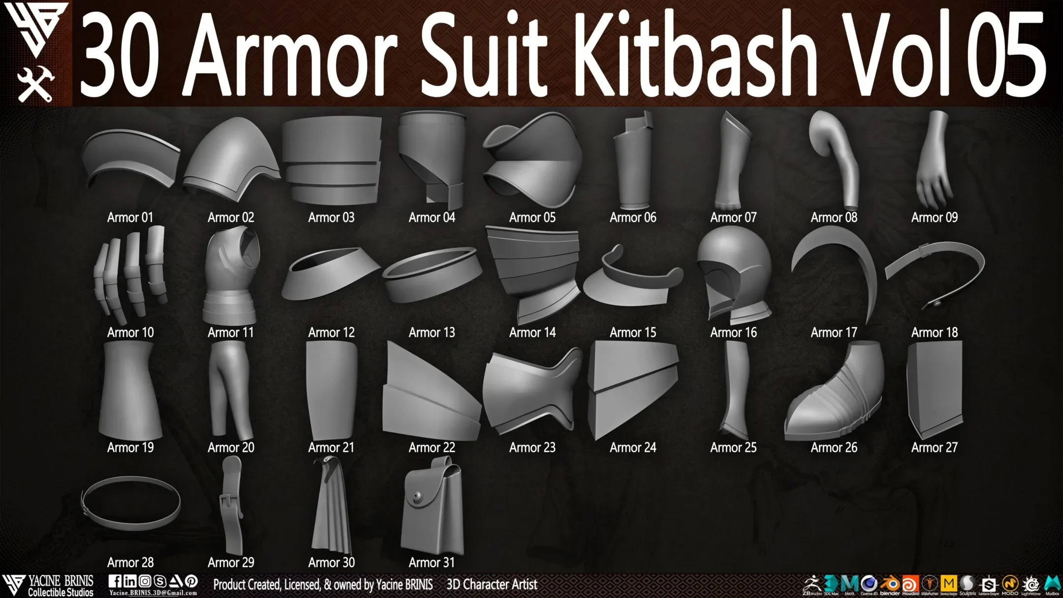 30 Armor Suit Kitbash Vol 05