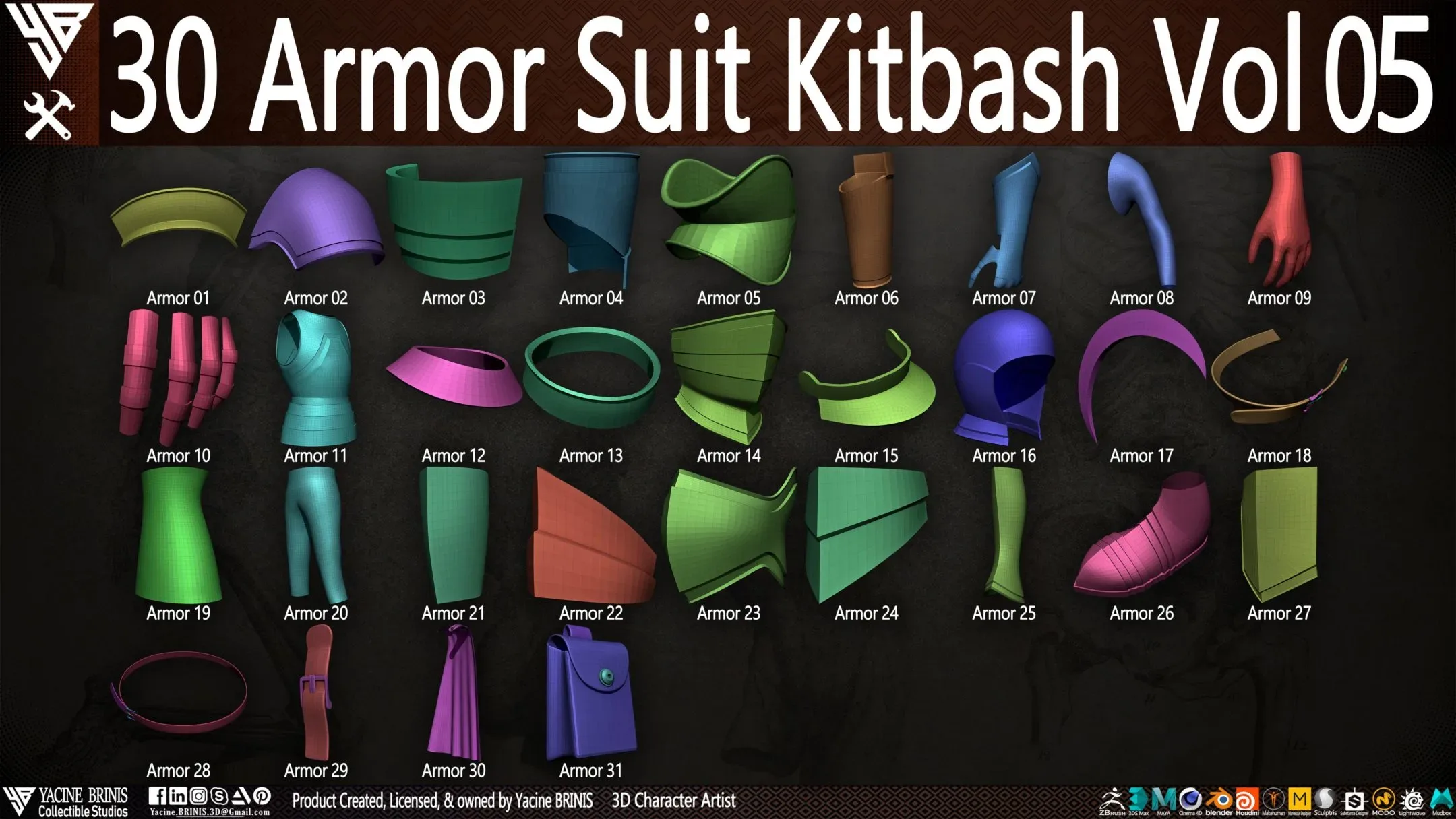 30 Armor Suit Kitbash Vol 05