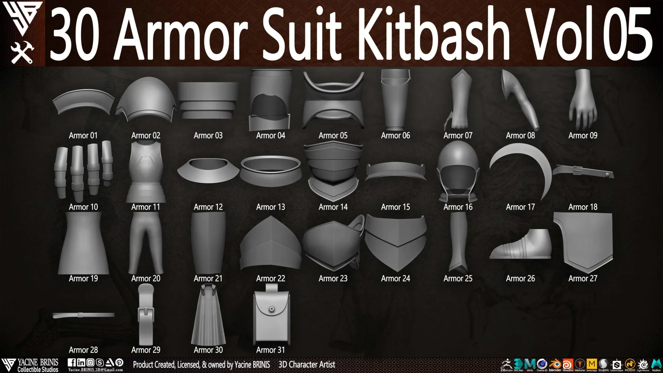 30 Armor Suit Kitbash Vol 05