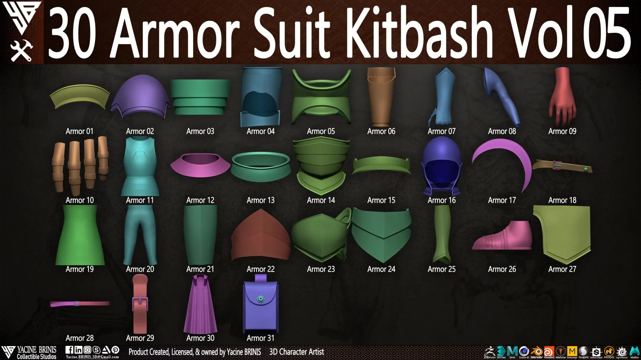 30 Armor Suit Kitbash Vol 05