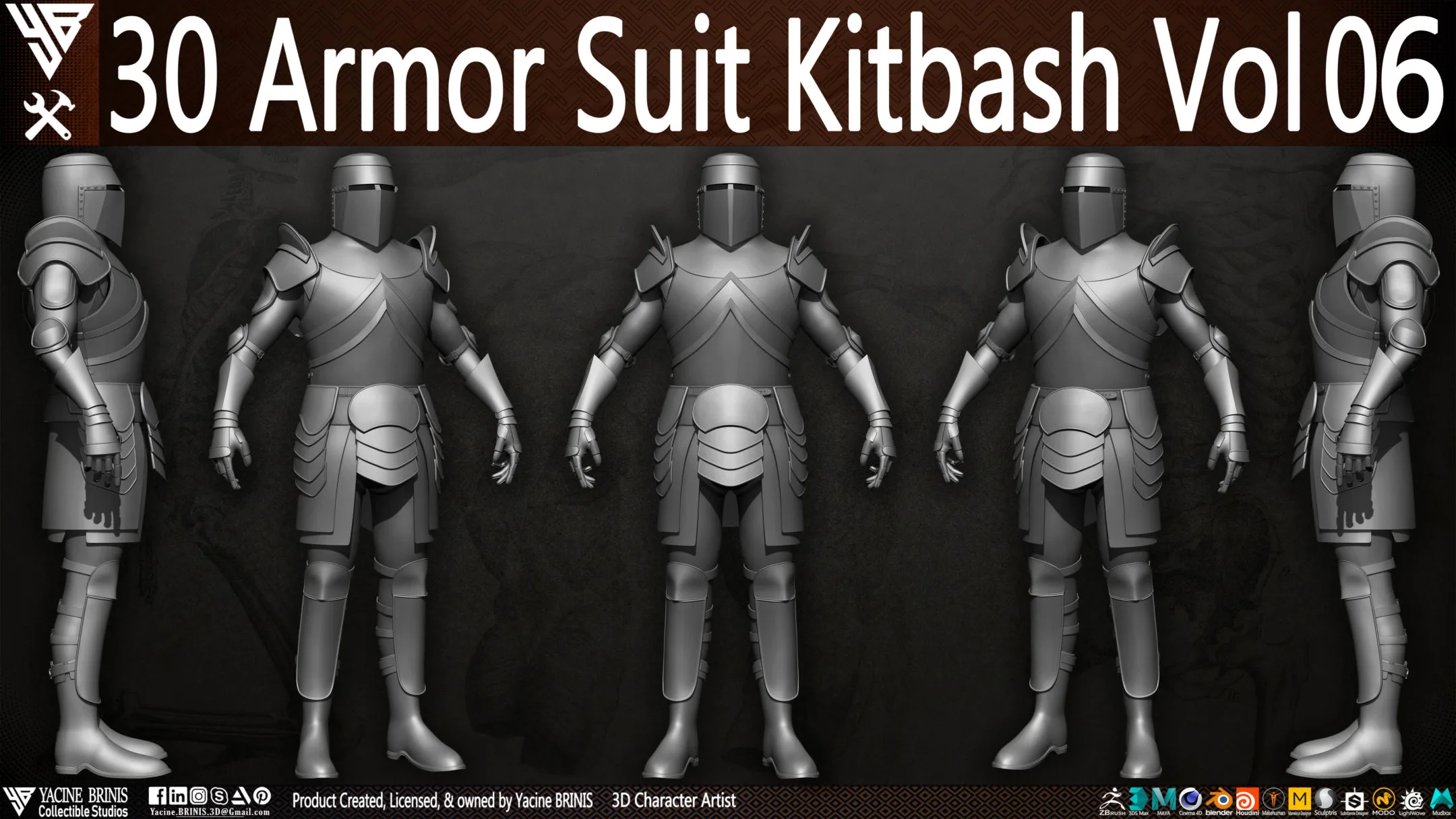 30 Armor Suit Kitbash Vol 06