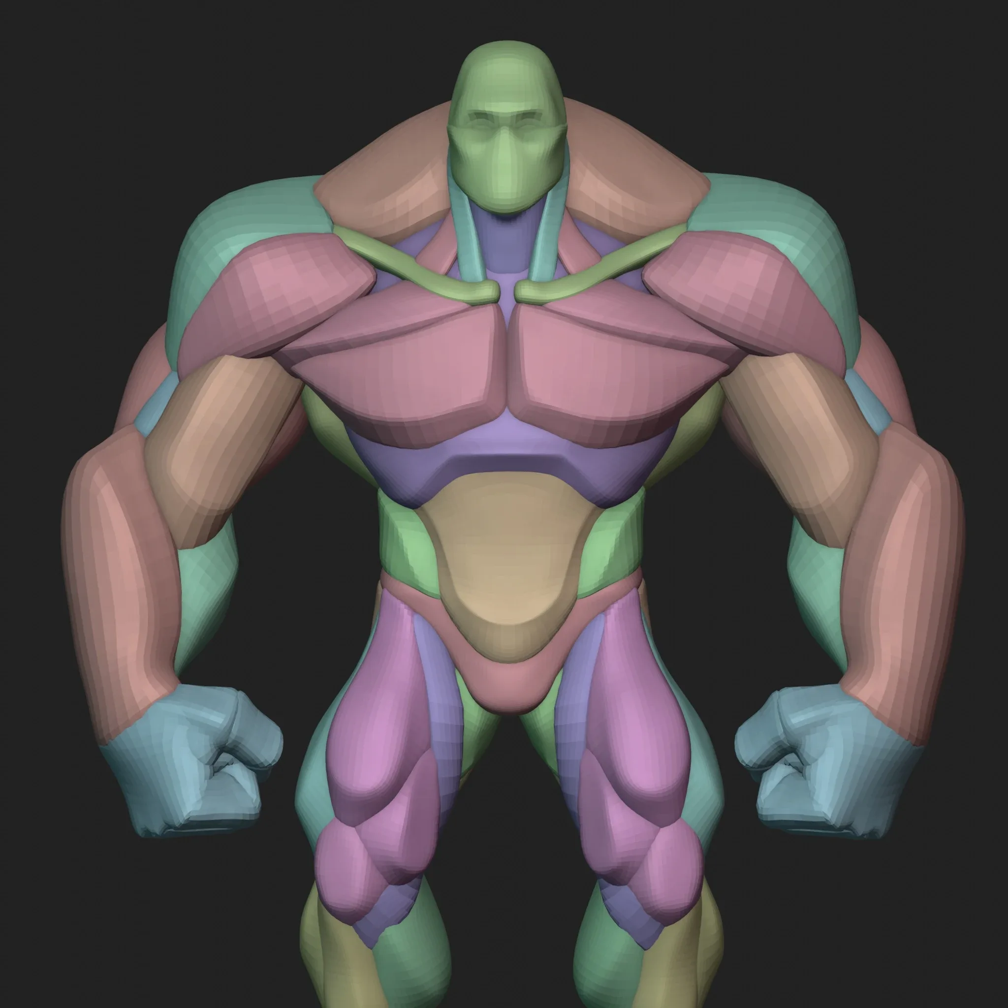 Stylized Super Anatomy Blockout