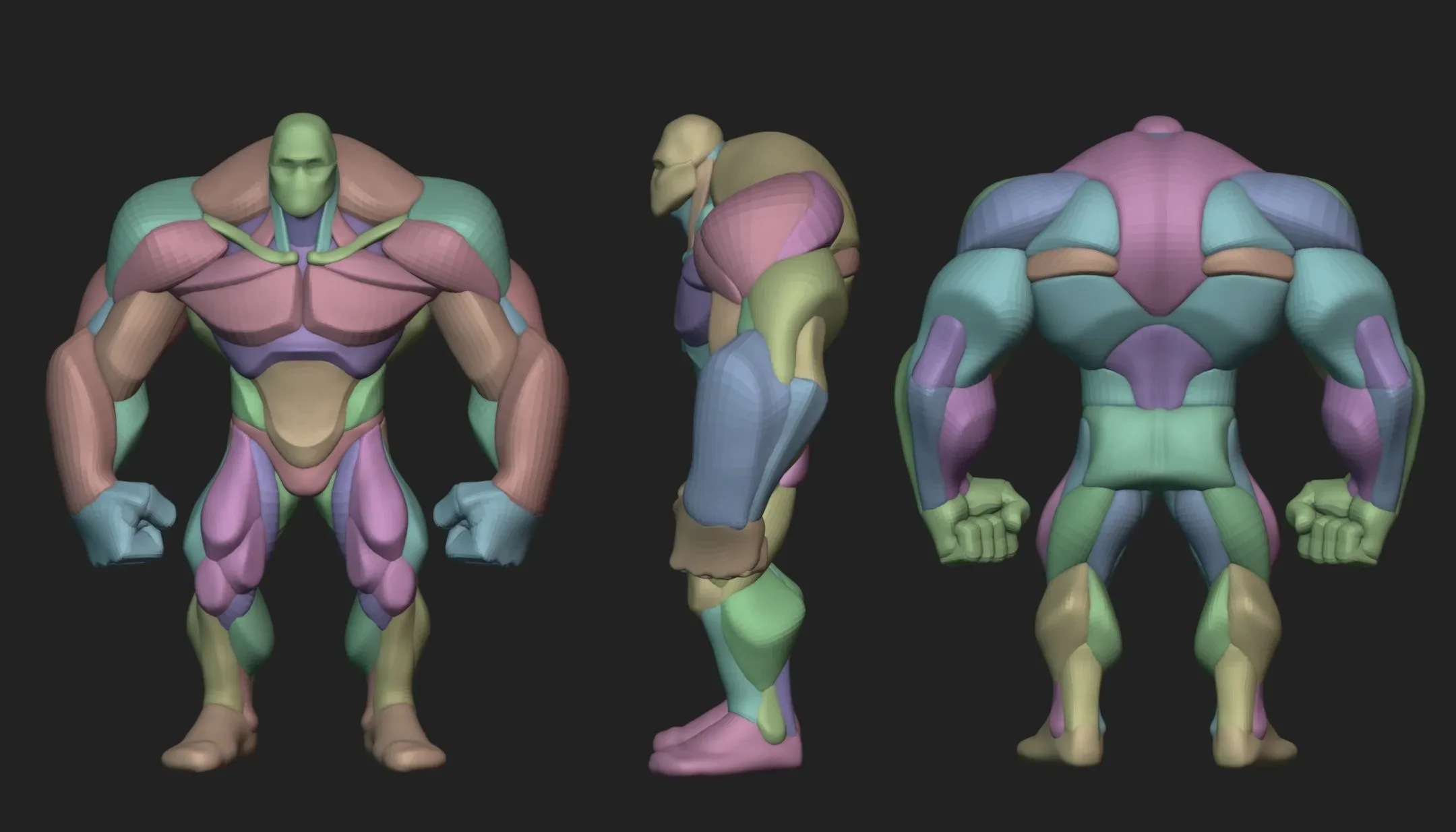 Stylized Super Anatomy Blockout