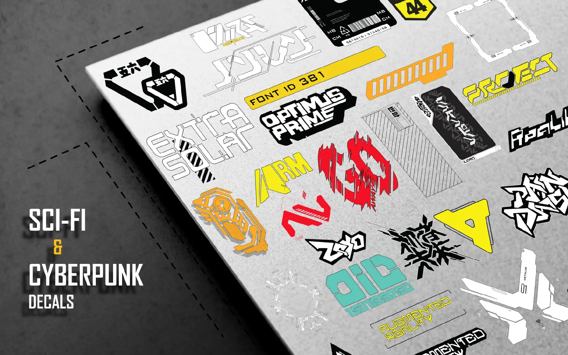 205 + Sci-fi Graphics and CyberPunk decals Bundle / VOL 01