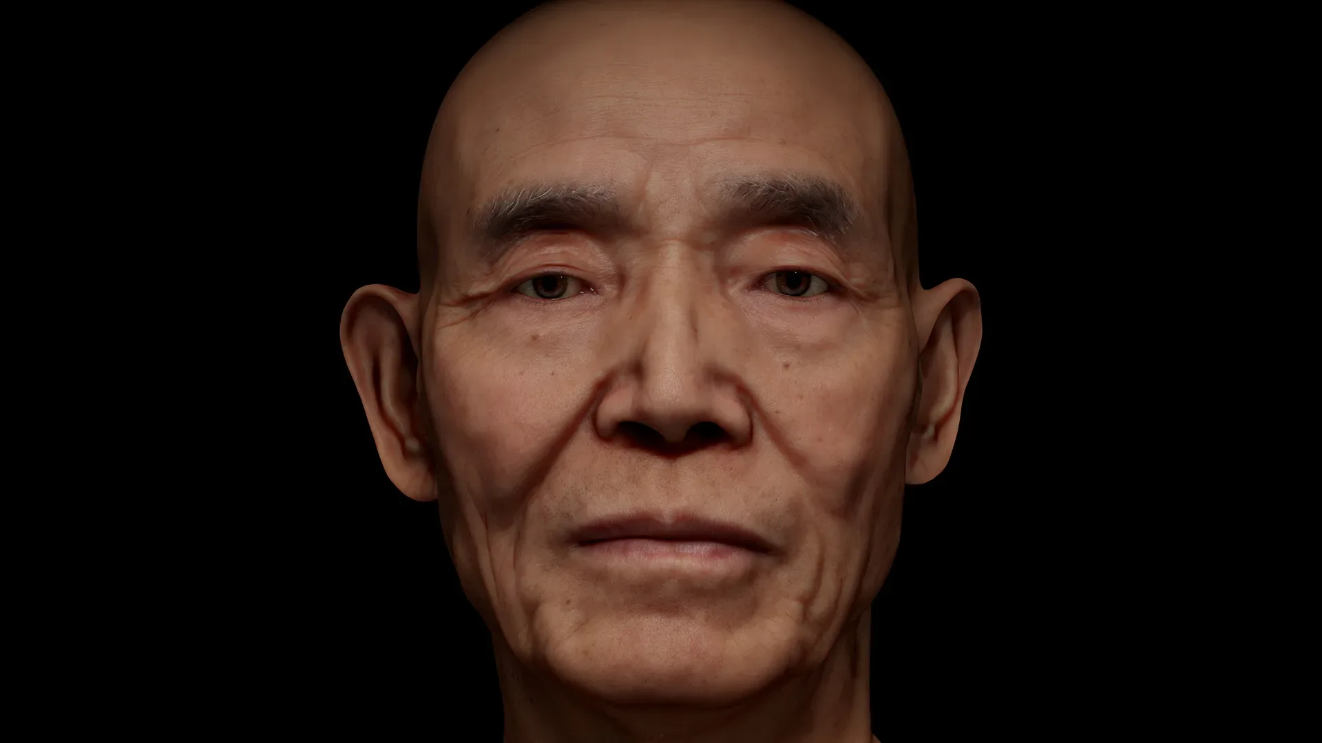 Retopologized Male Head scan | 3D Model Ike Hidetsugu