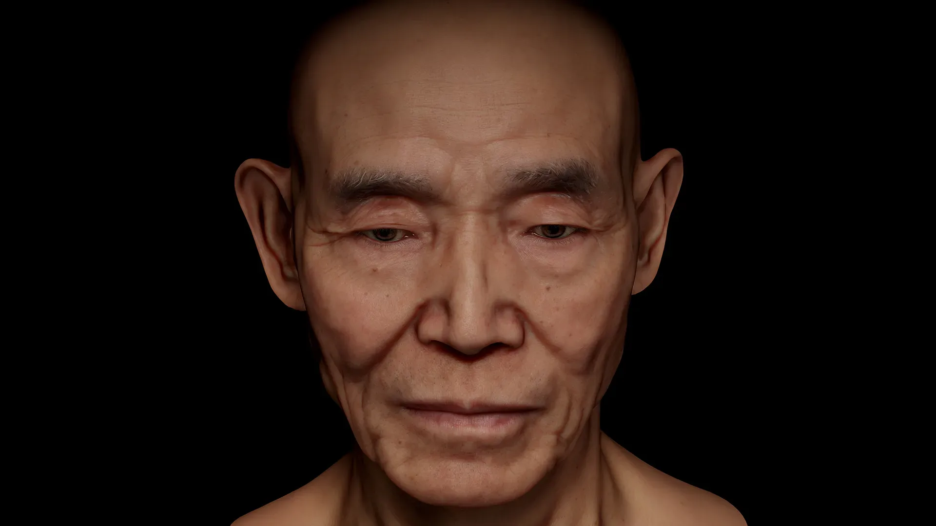 Retopologized Male Head scan | 3D Model Ike Hidetsugu