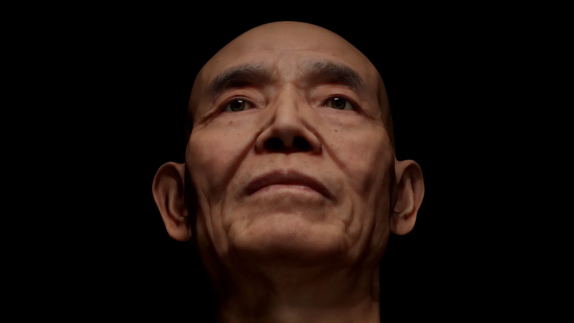 Retopologized Male Head scan | 3D Model Ike Hidetsugu