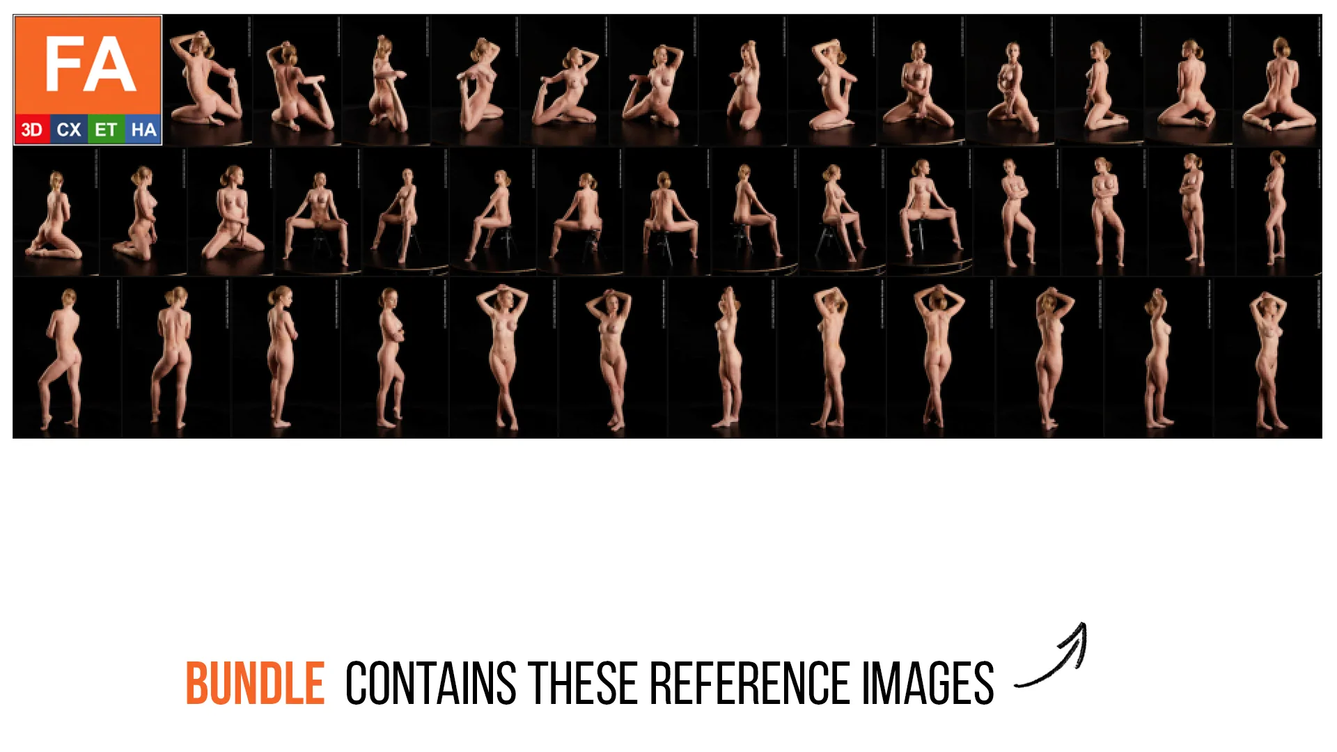 Female Anatomy | Vinna Reed 5 Various Poses | 40 Photos
