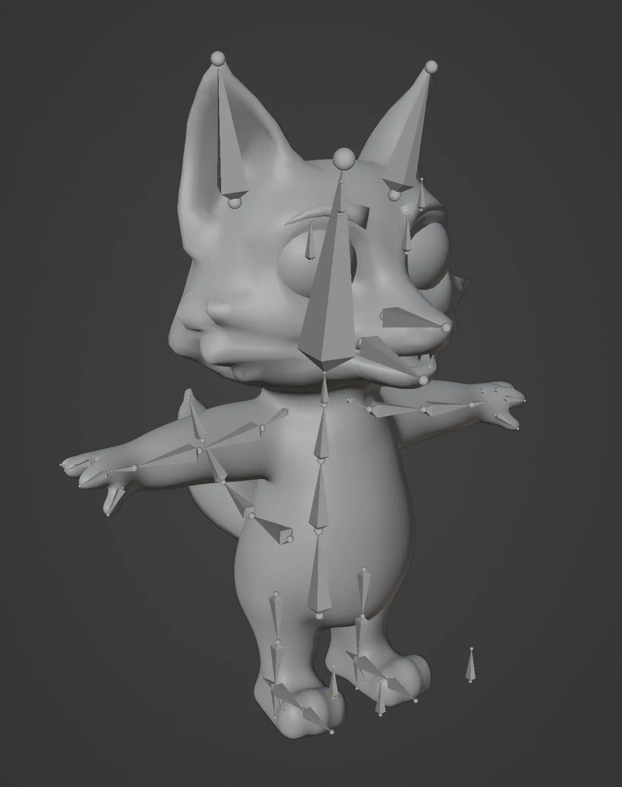 Cartoon Arctic Fox Animated 3D Model