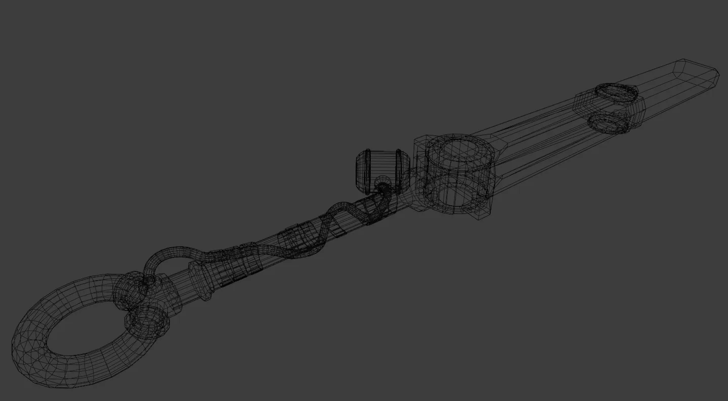 League of Legends Ekko Sword Low Poly Game Ready Low-poly 3D model