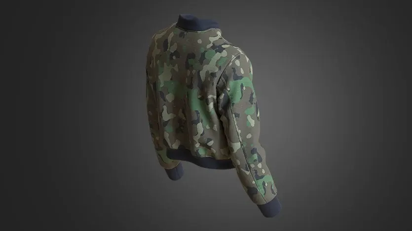 Woman's Сamouflage Bomber | clo3d | marvelous designer