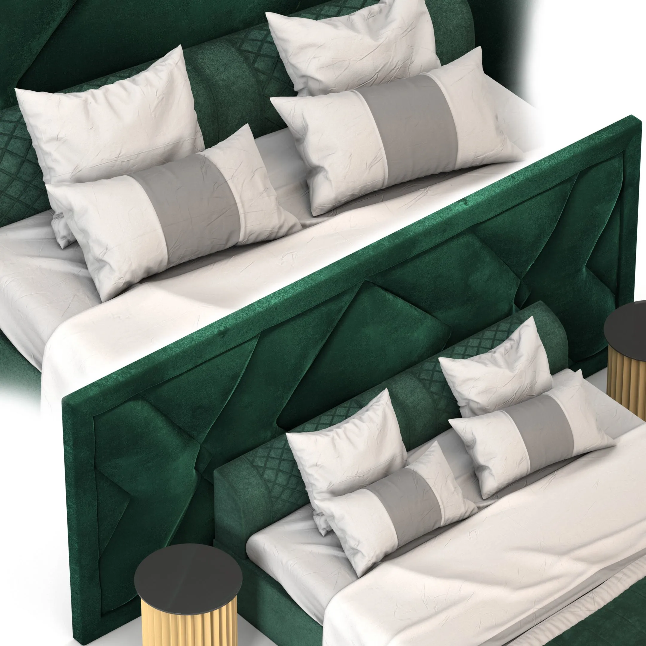 Upholstered Headboard bed modern