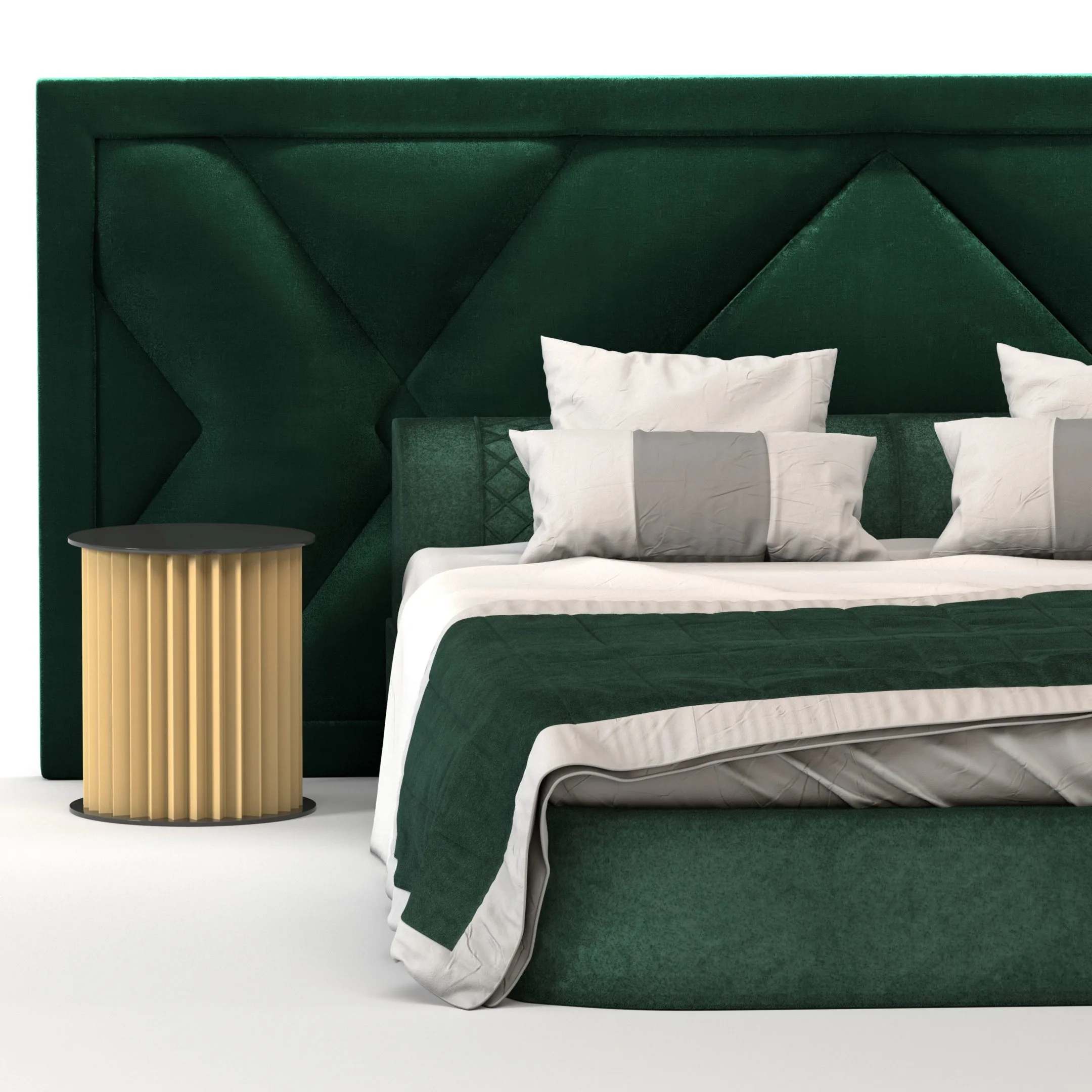 Upholstered Headboard bed modern