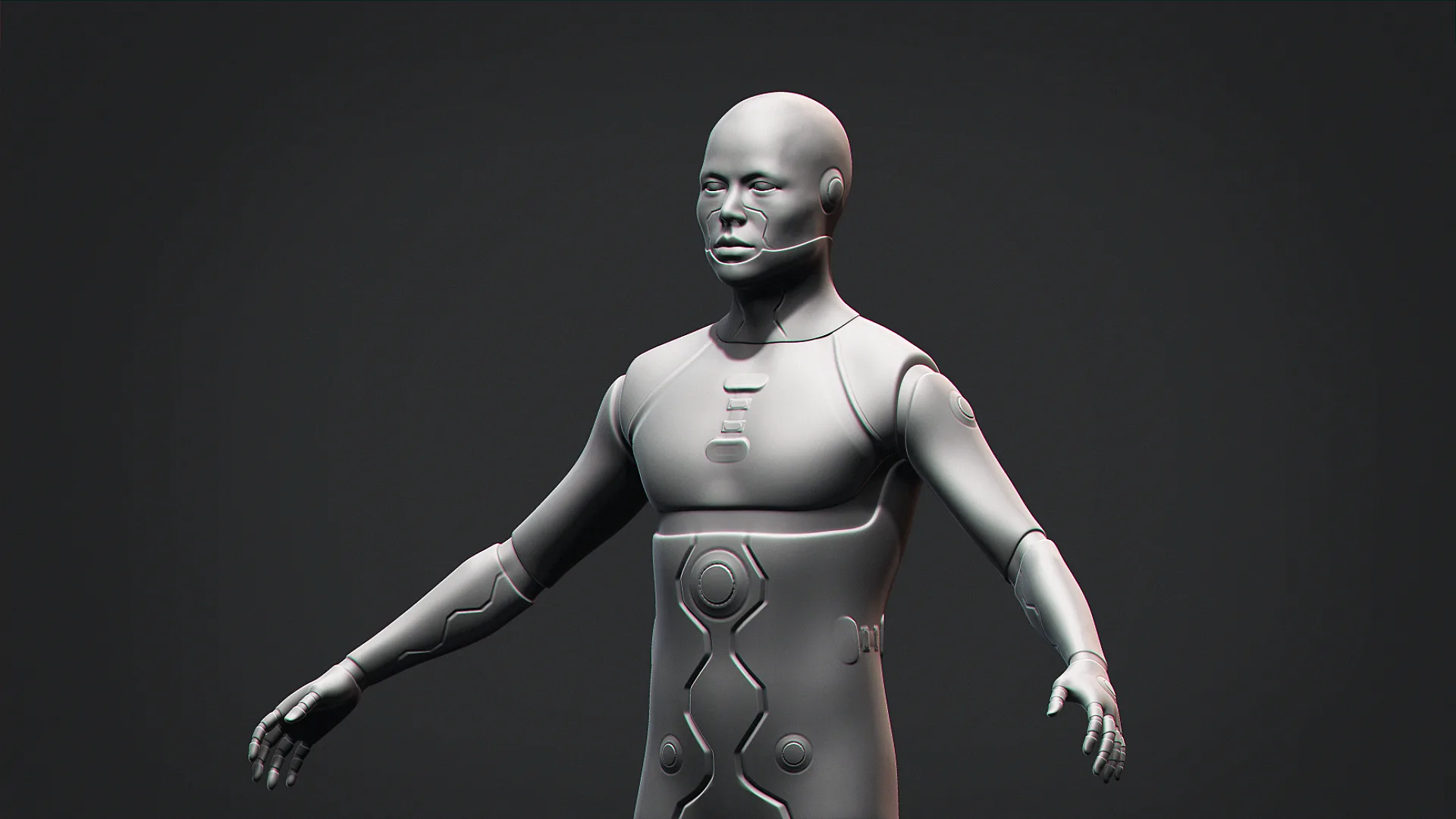 Male Robot Base Mesh