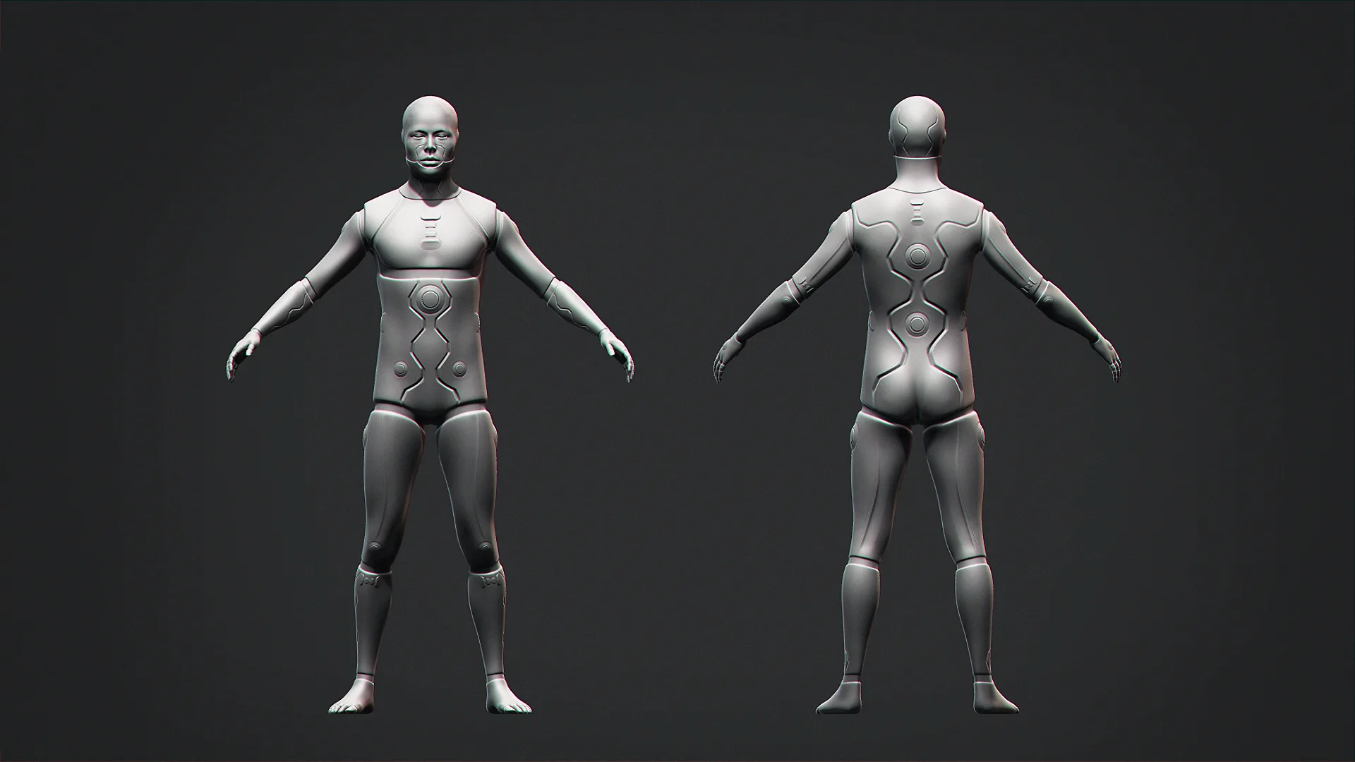 Male Robot Base Mesh