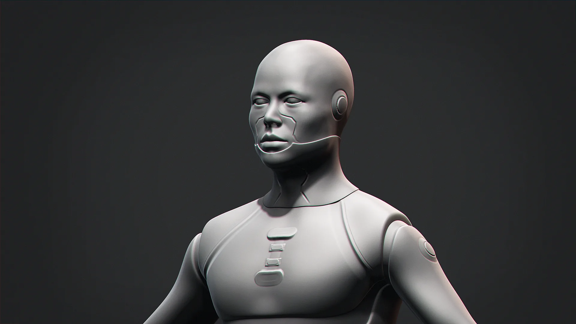 Male Robot Base Mesh