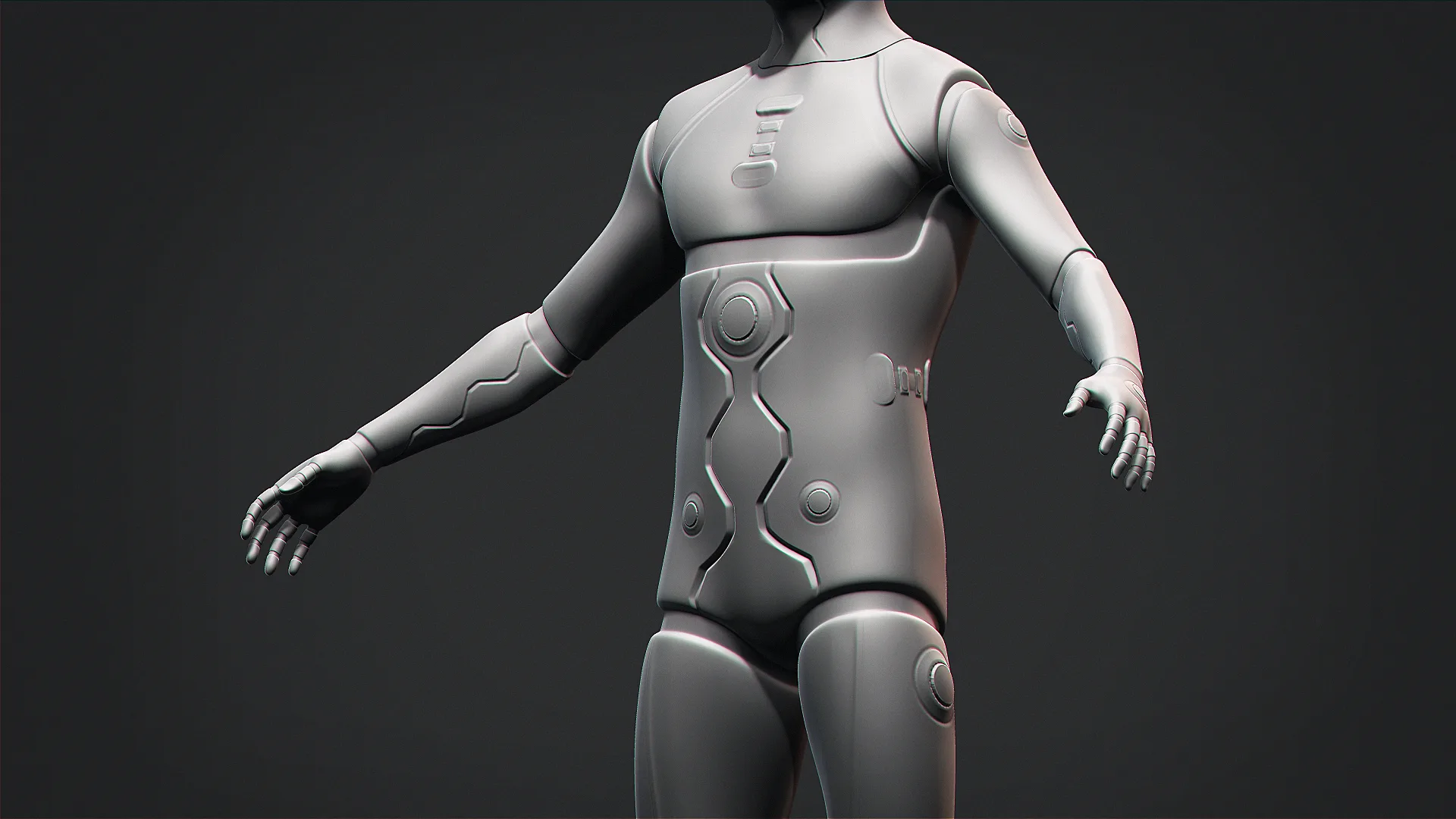 Male Robot Base Mesh