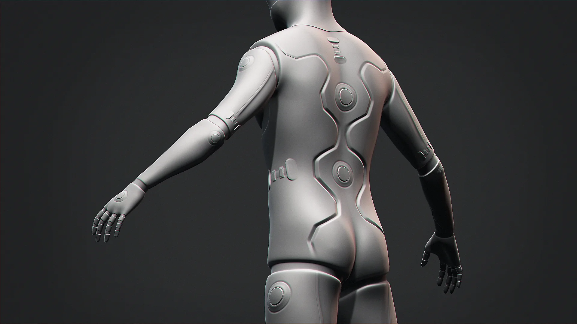 Male Robot Base Mesh