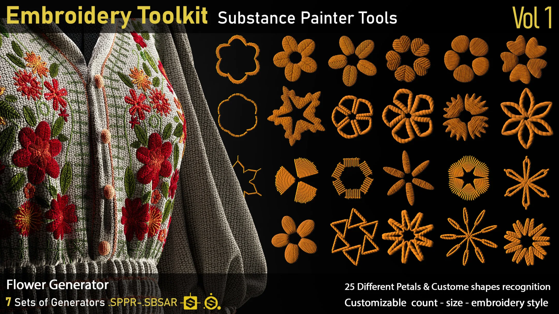 Embroidery Toolkit-Substance Painter tools-Vol1-sppr-sbsar