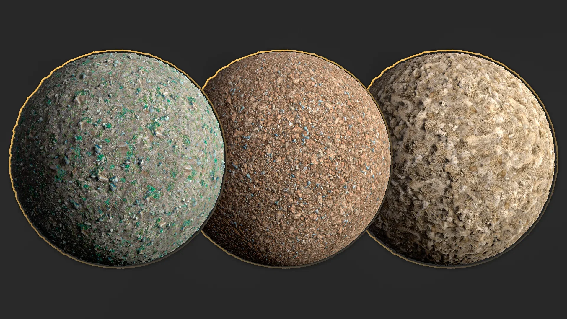 20 Ground Materials & Textures (SBSAR, PNG, 2K)