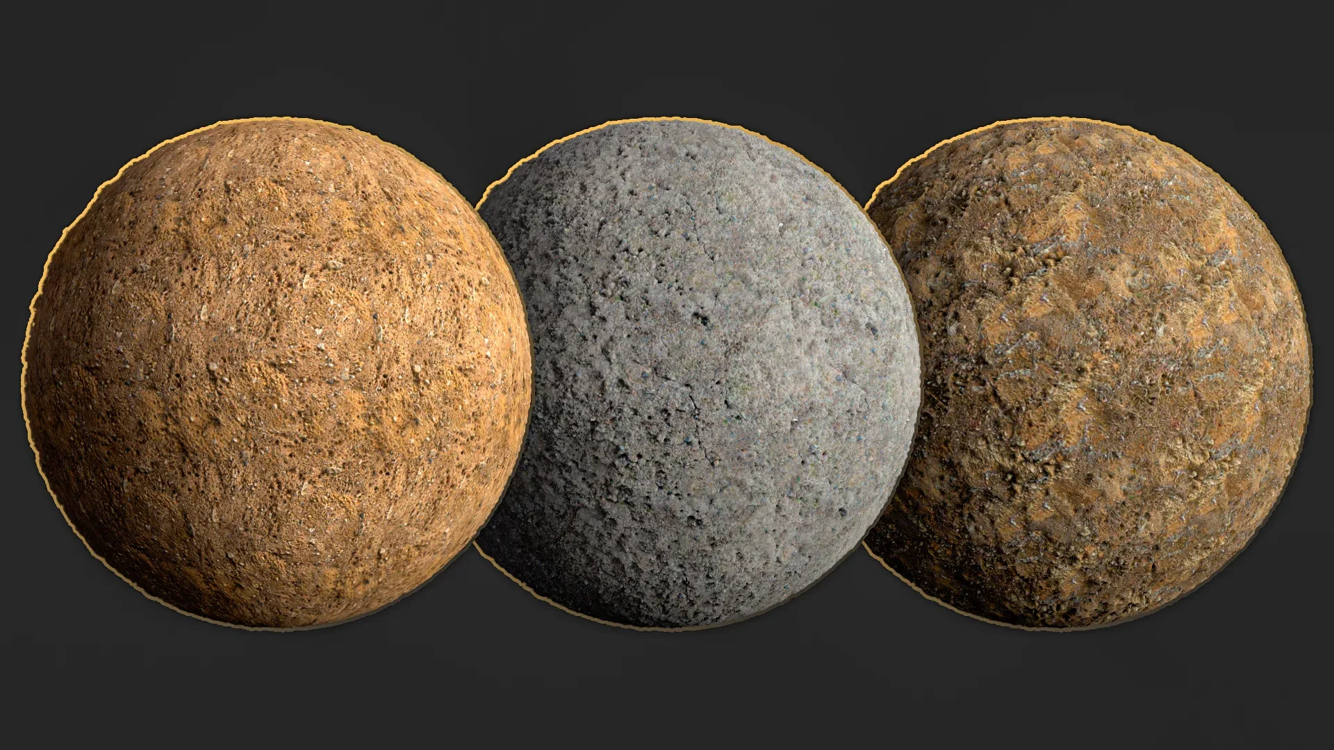 20 Ground Materials & Textures (SBSAR, PNG, 2K)