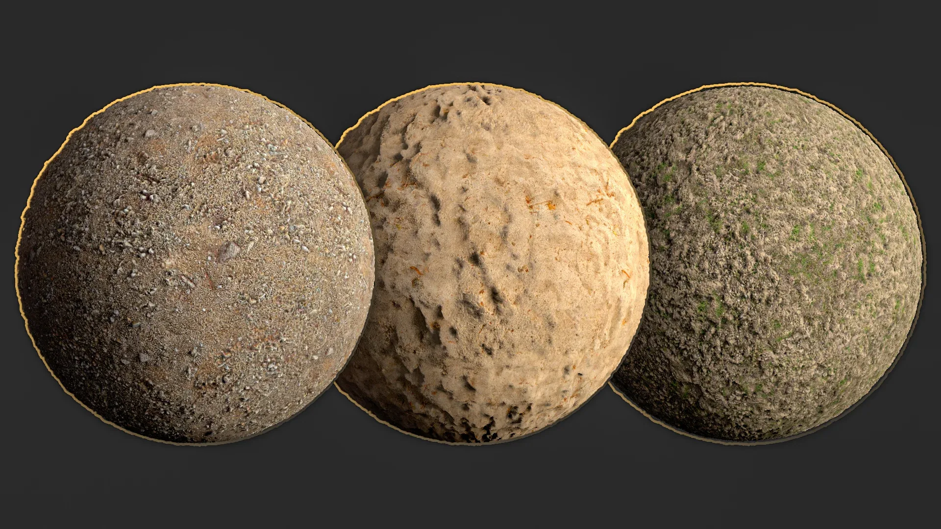 20 Ground Materials & Textures (SBSAR, PNG, 2K)