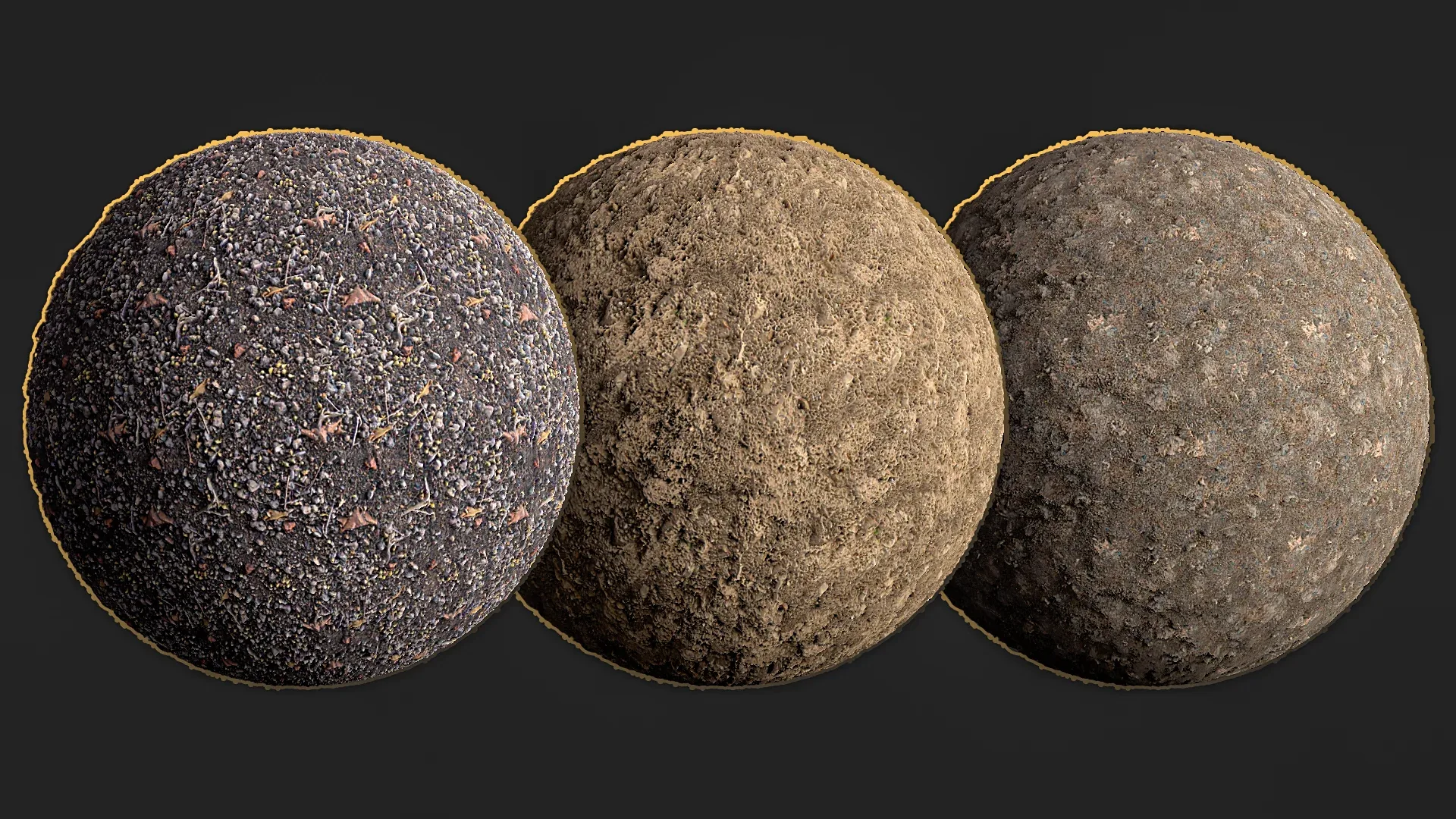 20 Ground Materials & Textures (SBSAR, PNG, 2K)