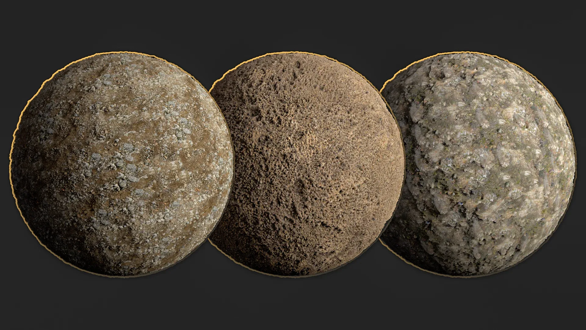 20 Ground Materials & Textures (SBSAR, PNG, 2K)