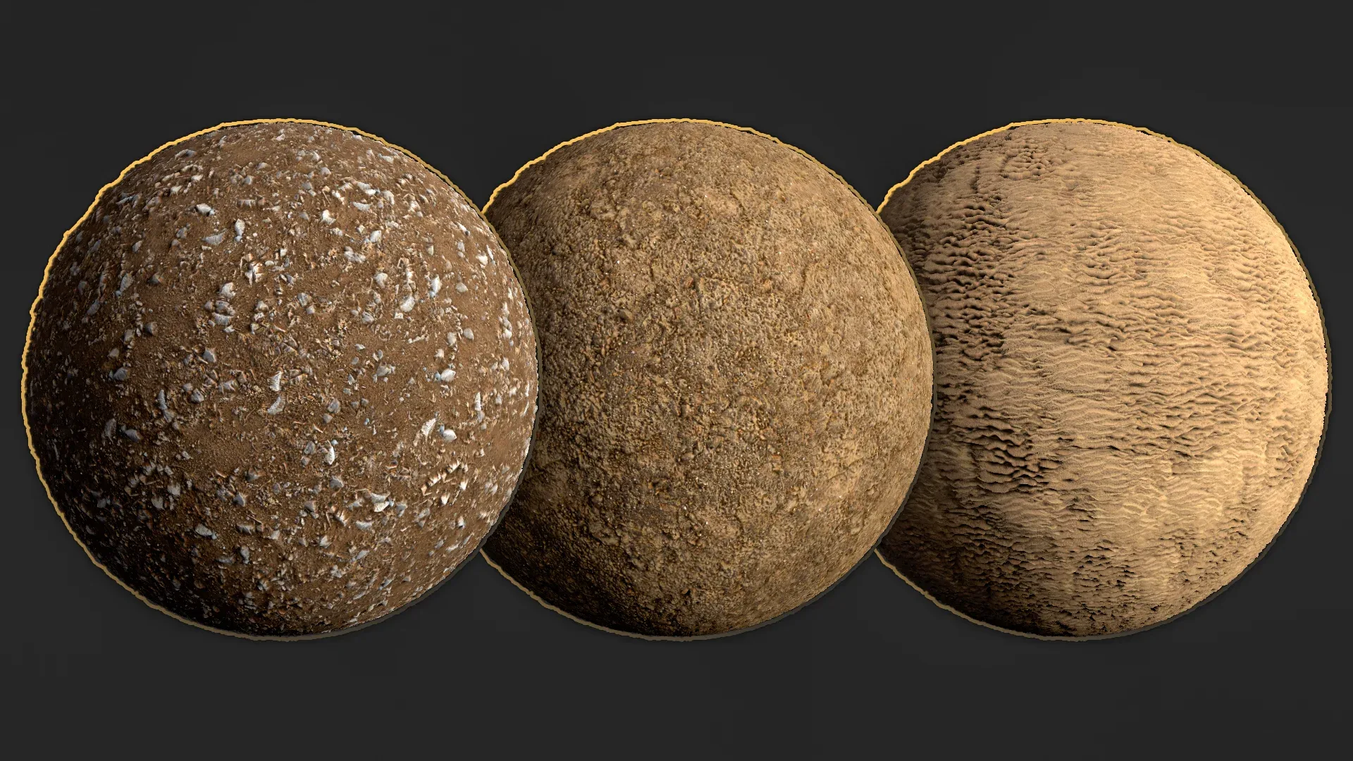 20 Ground Materials & Textures (SBSAR, PNG, 2K)