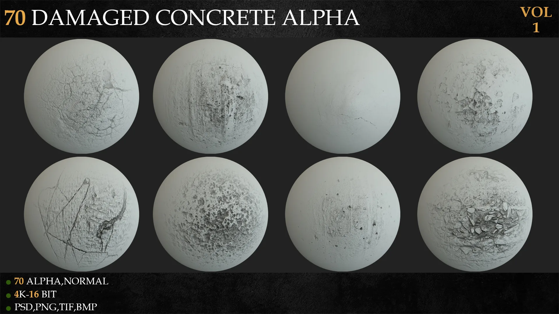 70 Damaged Concrete Alpha-VOL 1