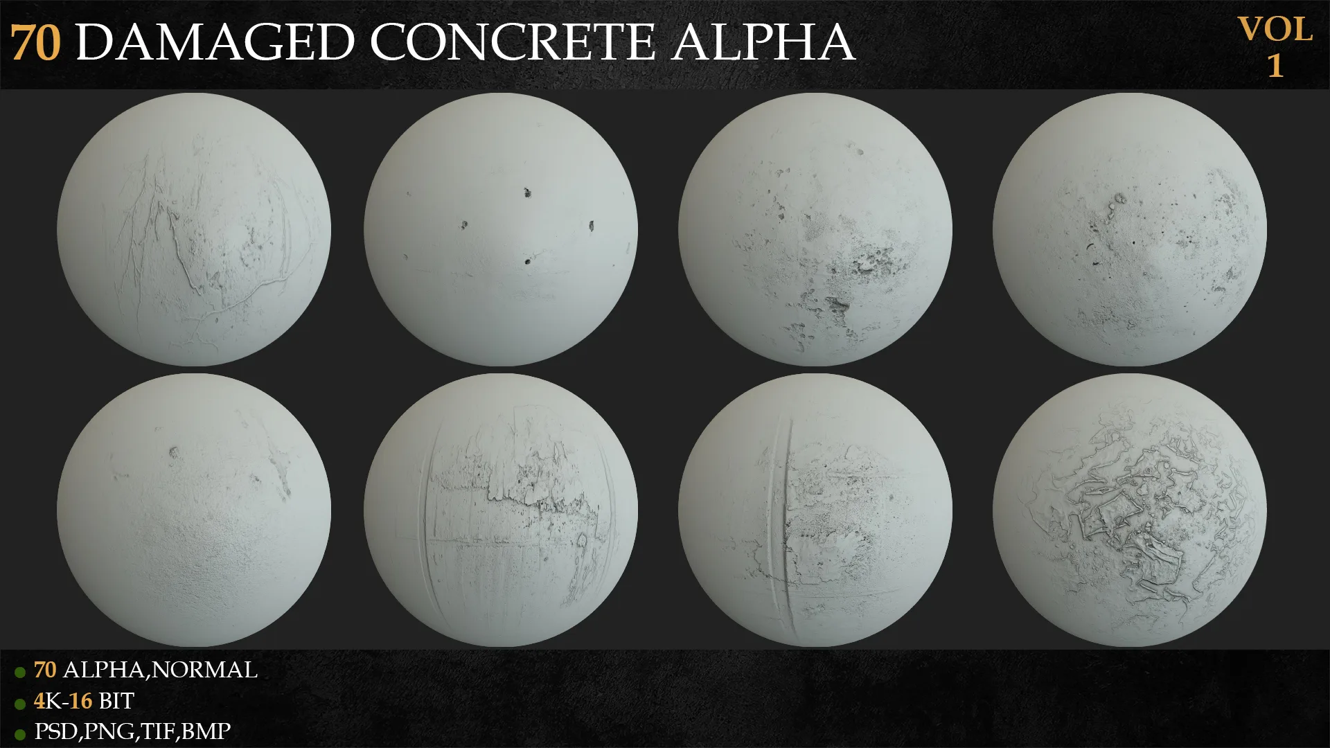 70 Damaged Concrete Alpha-VOL 1