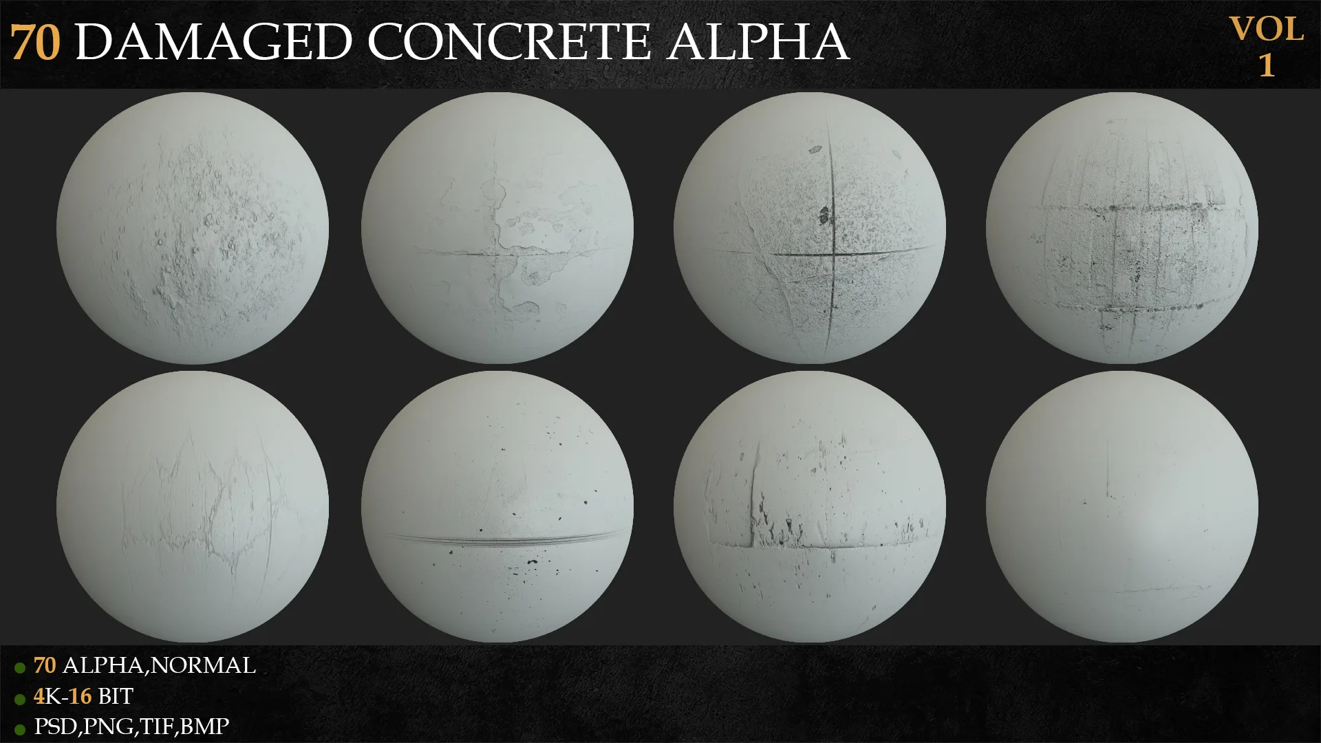 70 Damaged Concrete Alpha-VOL 1