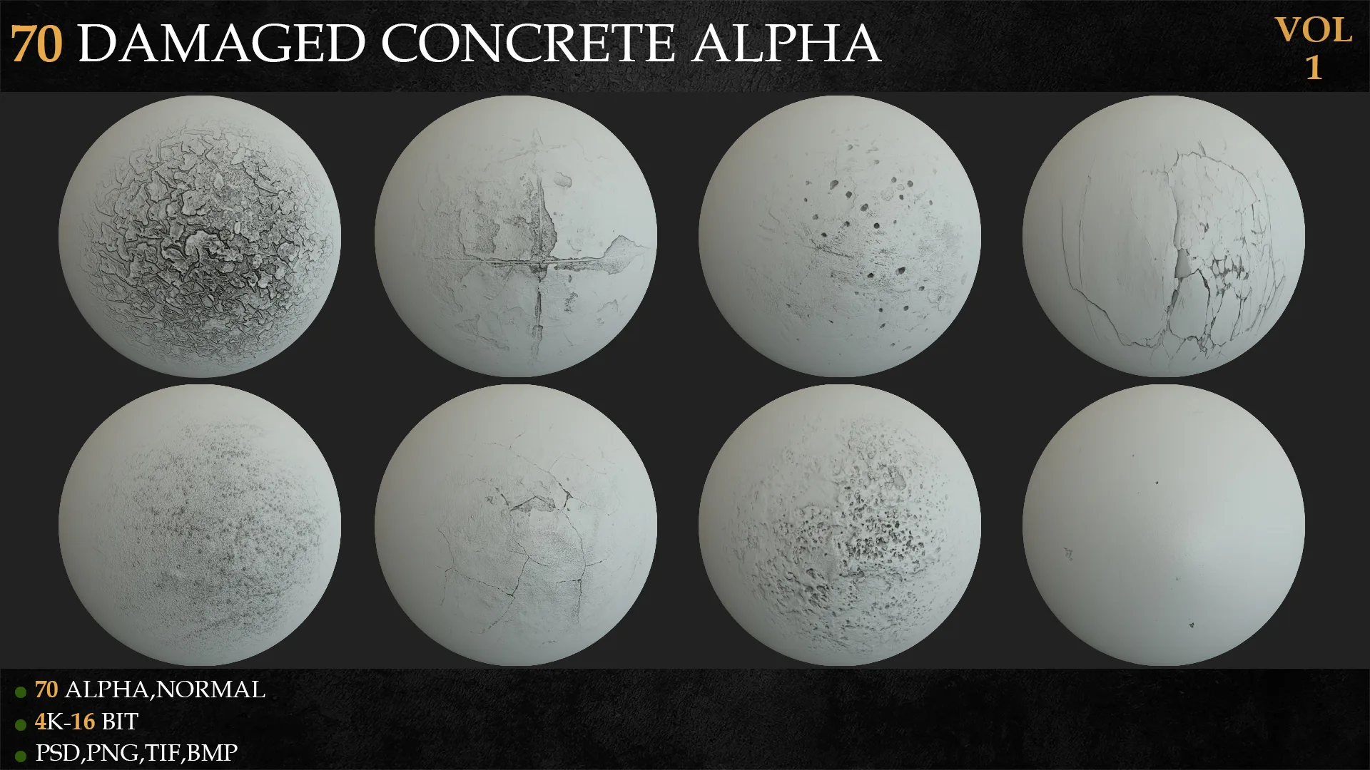 70 Damaged Concrete Alpha-VOL 1