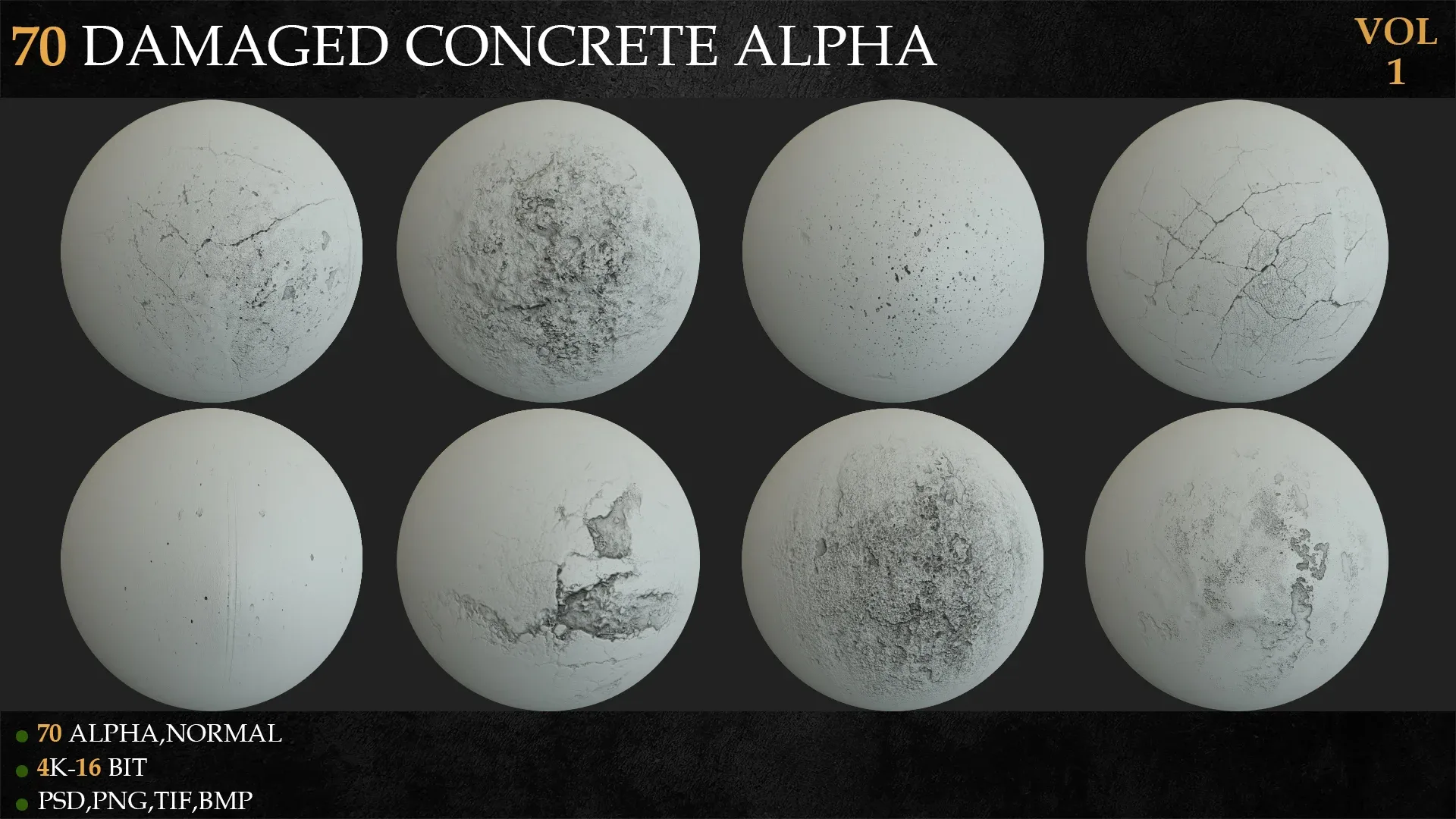 70 Damaged Concrete Alpha-VOL 1