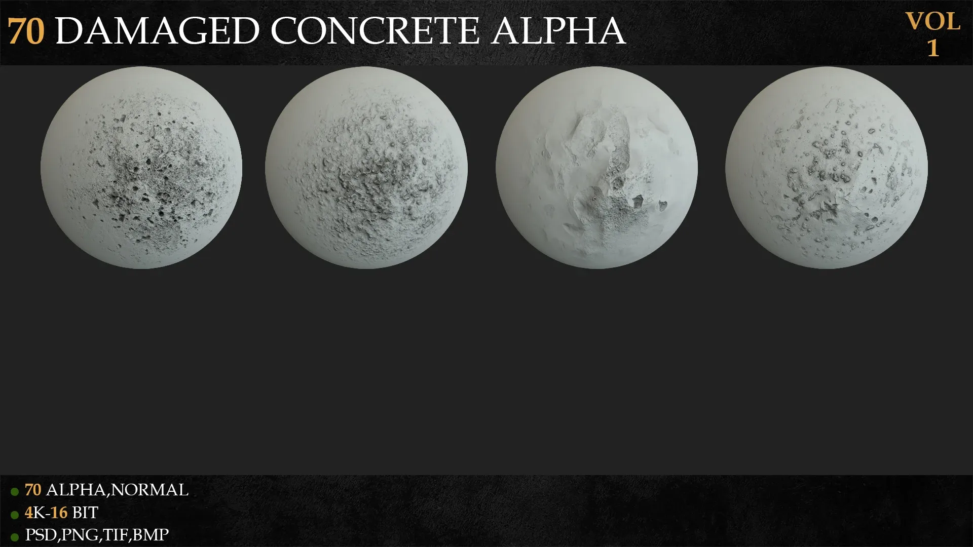 70 Damaged Concrete Alpha-VOL 1