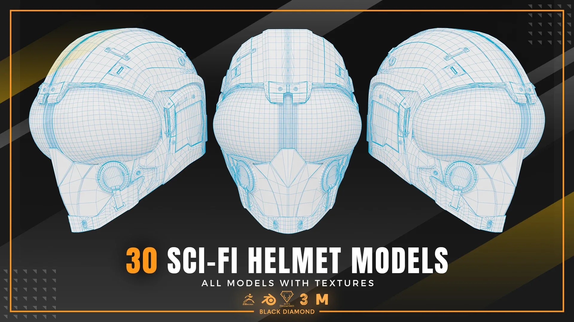 30 Sci Fi Helmet Models with Textures