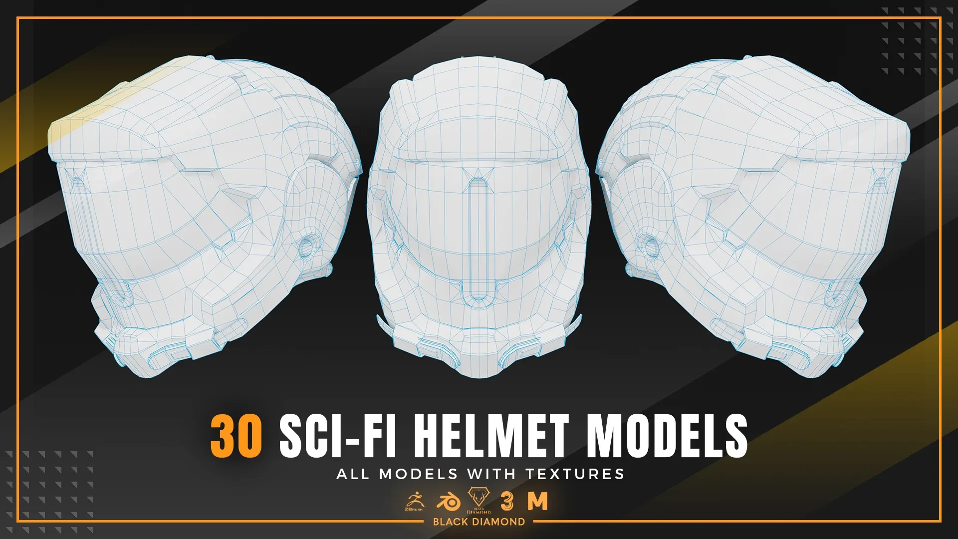 30 Sci Fi Helmet Models with Textures