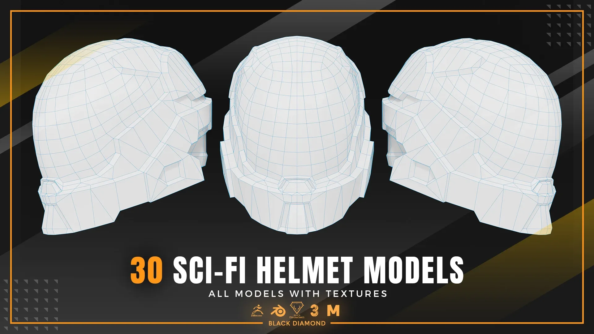 30 Sci Fi Helmet Models with Textures