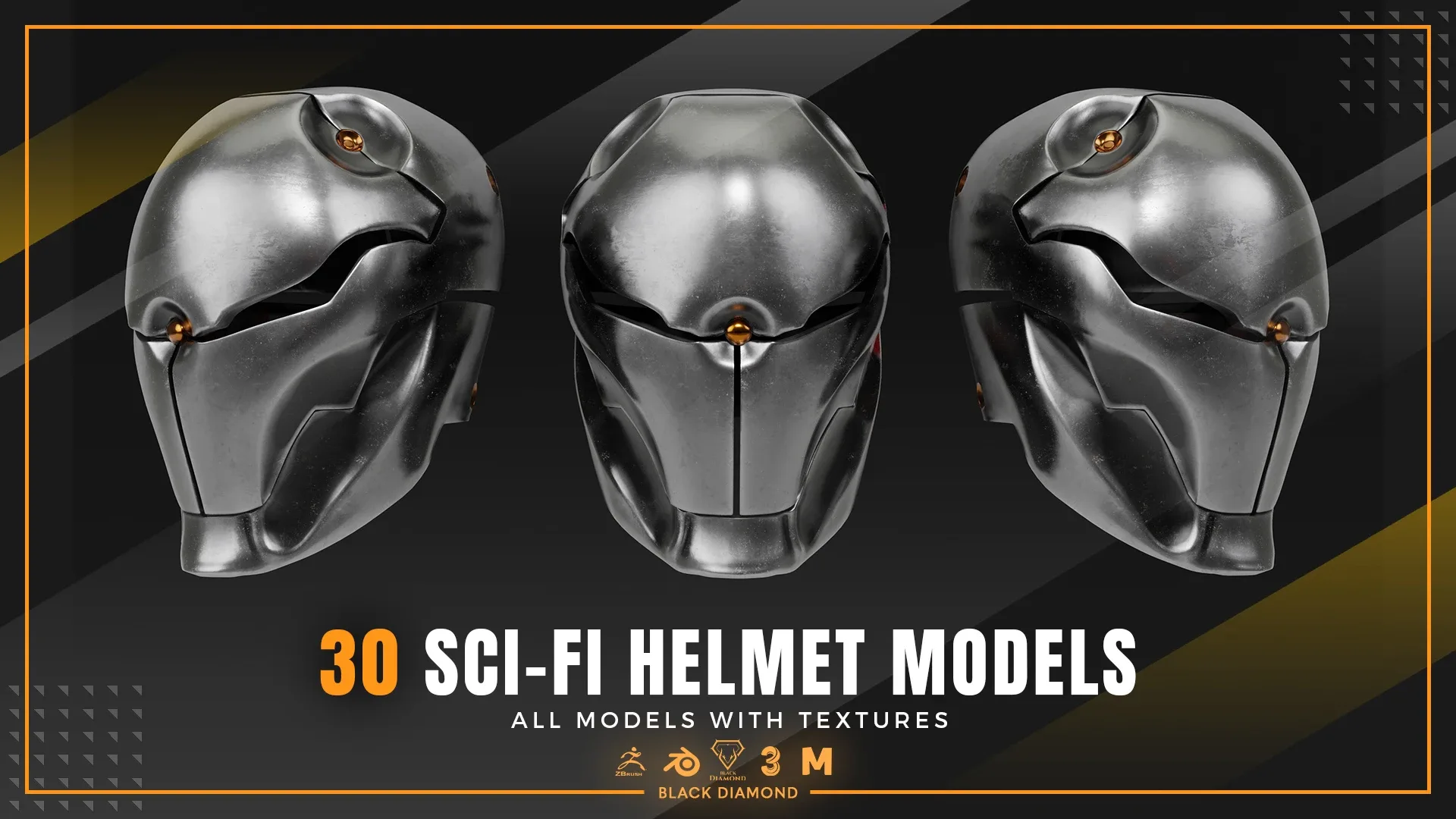 30 Sci Fi Helmet Models with Textures