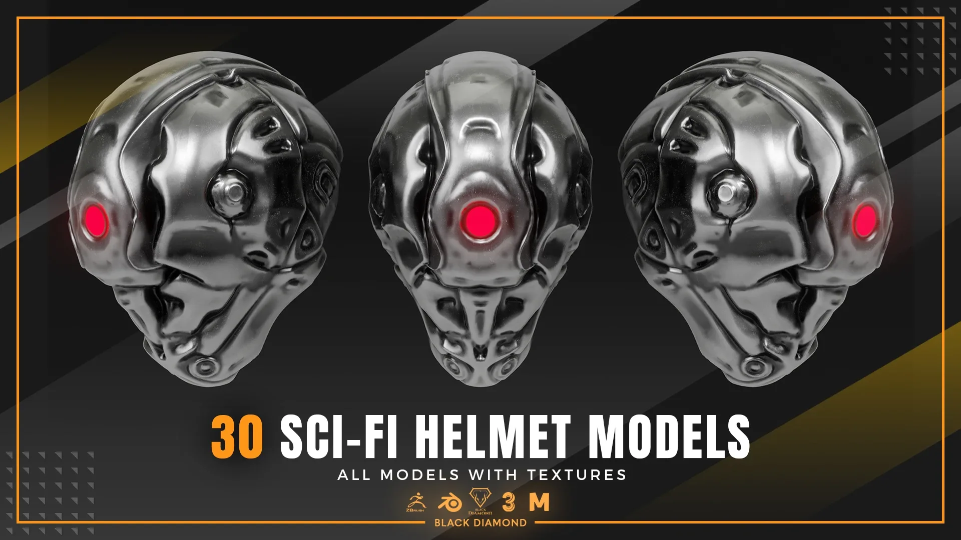 30 Sci Fi Helmet Models with Textures