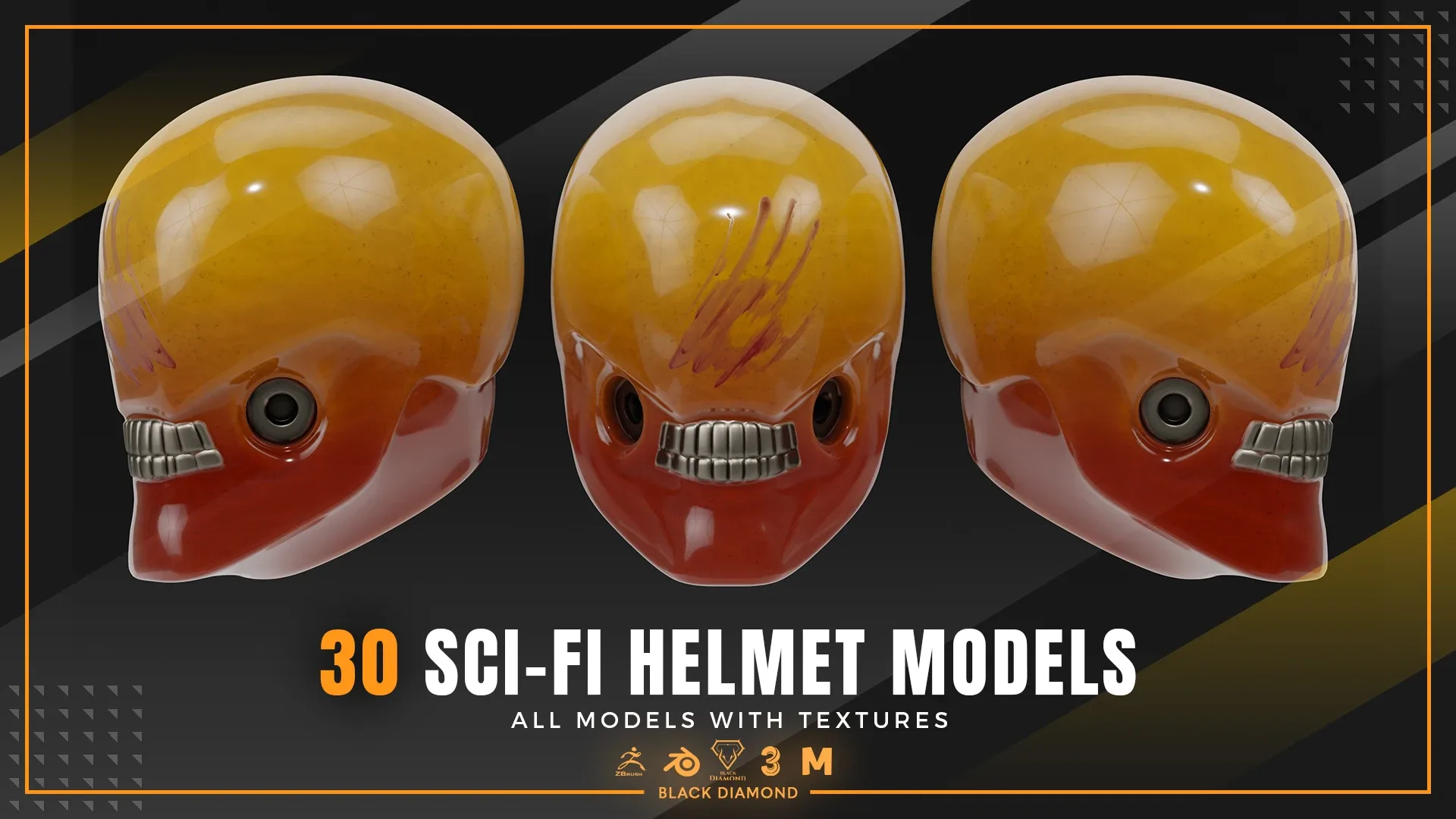 30 Sci Fi Helmet Models with Textures