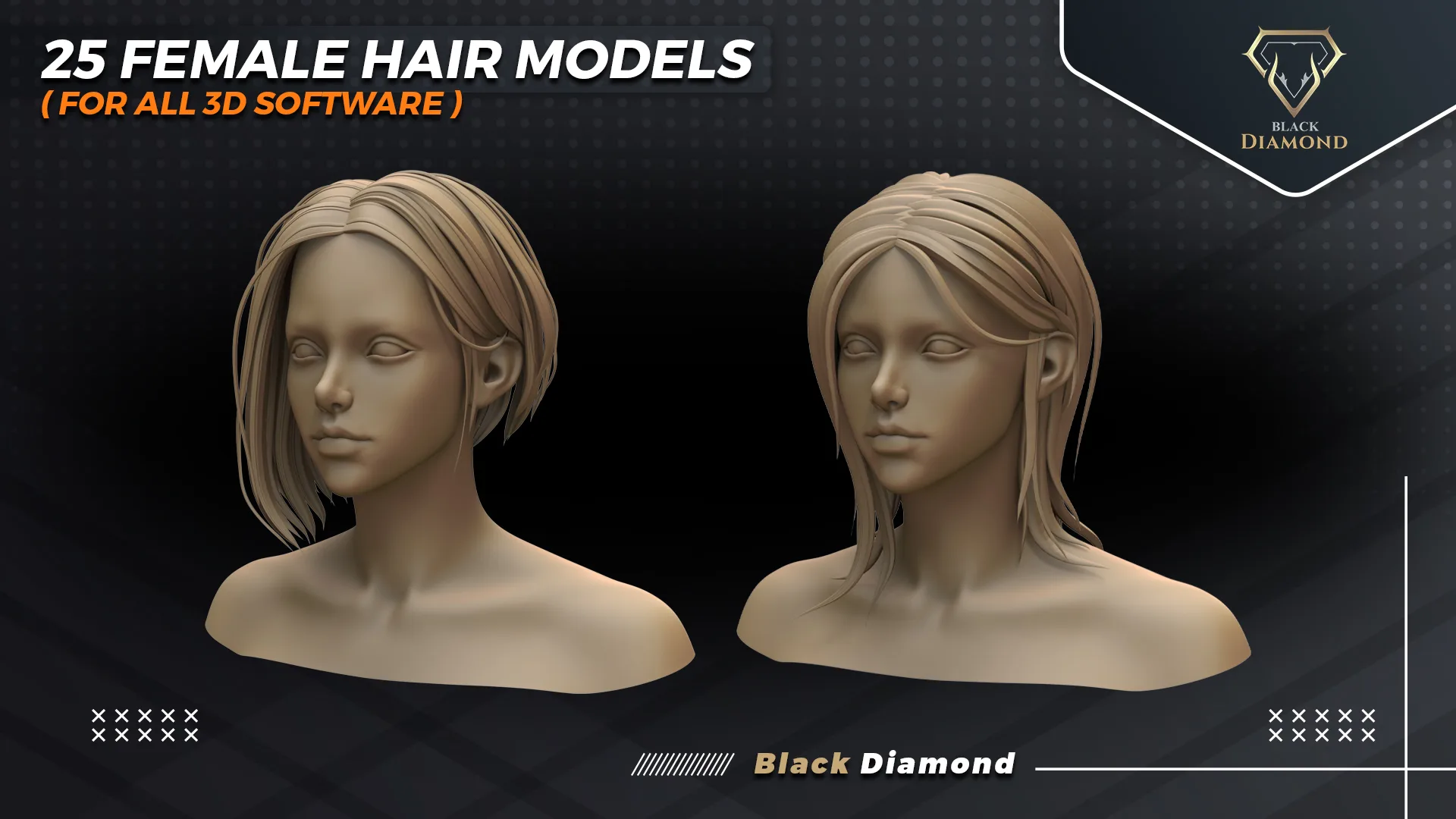 25 Hair Models ( All 3d Software )