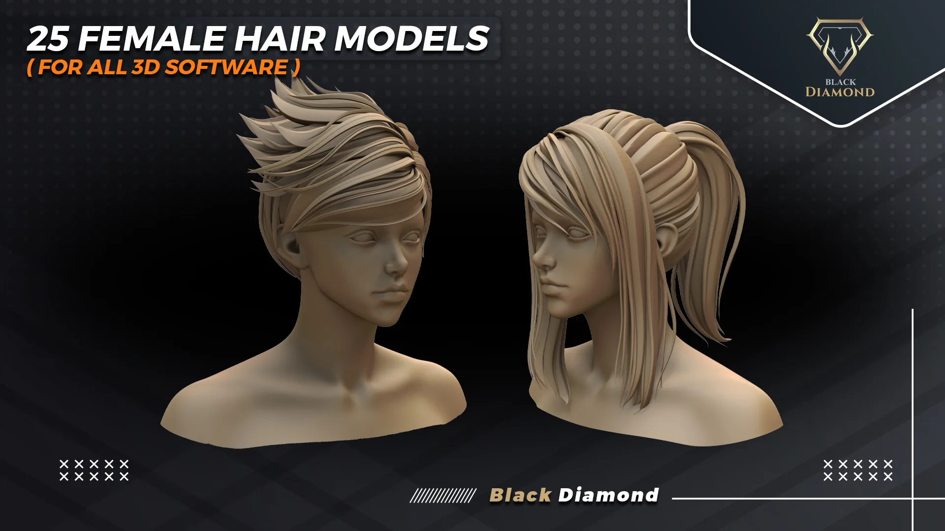 25 Hair Models ( All 3d Software )